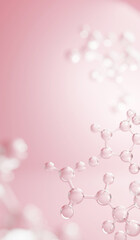 3D molecular mesh structure with soft lighting, ideal for skincare science, cosmetic backgrounds, or anti-aging ingredient visuals.