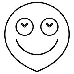 Minimalist single eye smiley face graphic