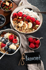 Healthy vegan breakfast. Diet concept.