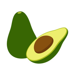 slice of avocado cartoon element