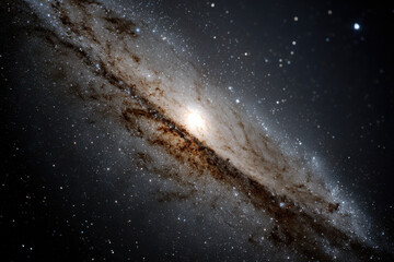 Long-exposure of galaxy core showing thousands of bright stars