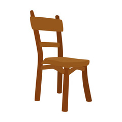 old wooden chair cartoon element