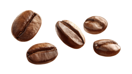 Roasted coffee beans, close-up