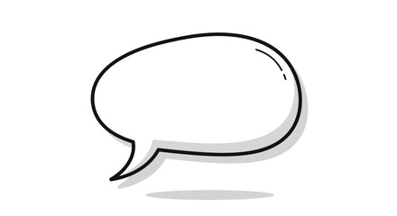 Whimsical Hand-Drawn Doodle Style Blank Speech Bubble Illustration for Dynamic Communication and Interactive Design Elements