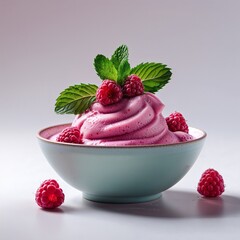 Whipped Raspberry Delight with Fresh Min
Velvety Raspberry Mousse or Sorbet 
Refreshing Pink Raspberry Whip 
Raspberry Swirl with Mint Garni