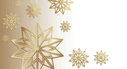 Elegant Gold Snowflake Design for Festive Celebrations.