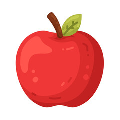 Illustration of Ripe Red Apple