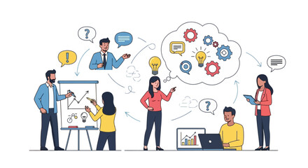 Teamwork and collaboration in a business environment for success.