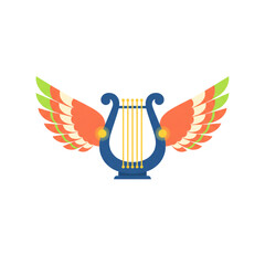 harp with wings