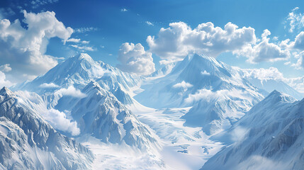 Obraz premium Snow-Capped Mountains Landscape