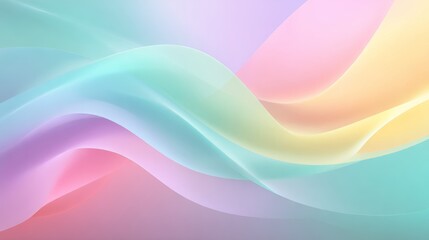 Obraz premium Abstract Pastel Wave Background: Soft, Dreamy, and Serene Gradient Design