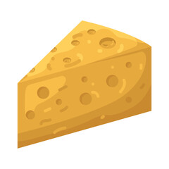 Illustration of Wedge of Swiss Cheese 