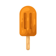Illustration of Orange Popsicle 