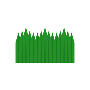 Baran bento grass divider - flat vector illustration, Japanese food accessory icon