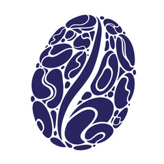 Obraz premium Creative vector illustration of a stylized coffee bean with an abstract organic design