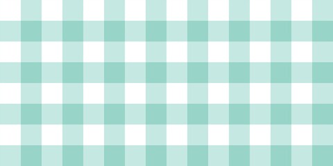 Teal gingham checkered pattern background. Soft pastel teal plaid pattern. Seamless teal and white check design. Sweet vintage picnic tablecloth aesthetic.