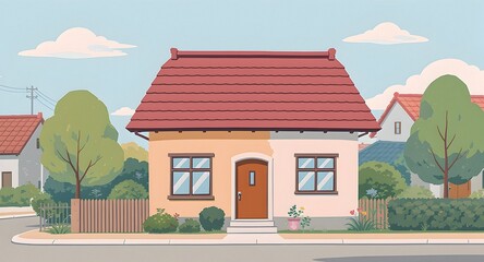 Home Exterior Renovation with Half Painted Facade in a Suburban Setting