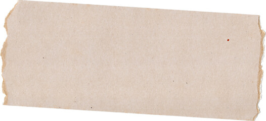 Piece of ripped torn lined paper on transparent background, paper cut out design element, graphic design, elements, light brown, elements