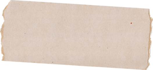 Piece of ripped torn lined paper on transparent background, paper cut out design element, graphic design, elements, light brown, elements