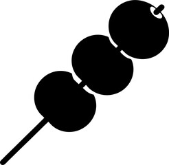 Marshmallow on Stick Silhouette – Campfire Treat, Roast Dessert, Bonfire Icon