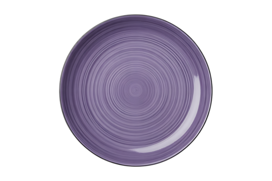 A textured lavender oval plate with subtle ring details isolated on transparent background - Powered by Adobe