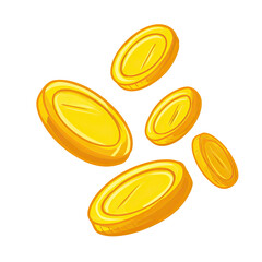 Gold coins scattering (1)