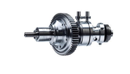 宙に浮かぶ精密機械部品｜背景なし・透過PNG・コピースペース