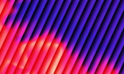 Obraz premium Vibrant diagonal stripes of pink and blue create a dynamic abstract pattern