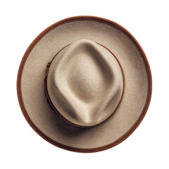 Cream fedora, top-down view