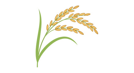 Stylized rice plant illustration showcasing simplicity and agricultural themes with its neat design