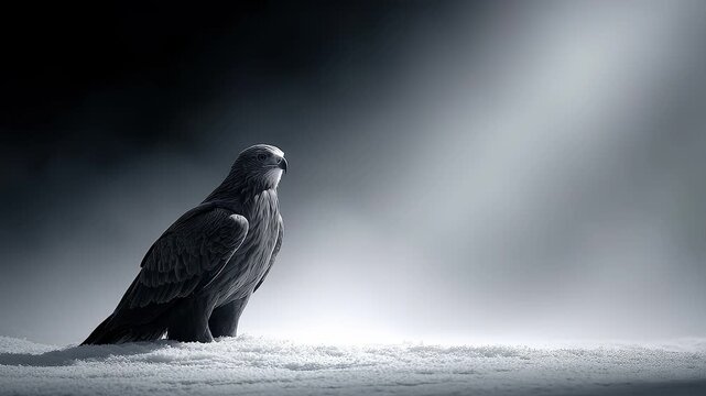 Eagle in the Snow, Sharp Eyes, Proudly Standing