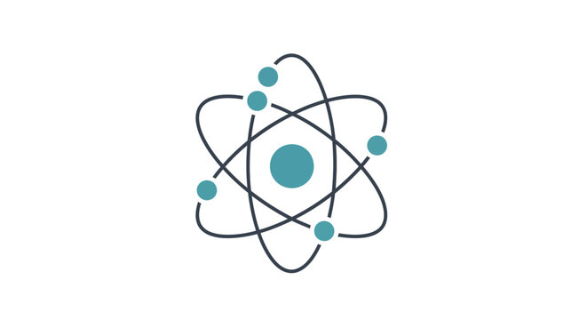 Stylized atomic structure representation showcasing the core nucleus and orbiting electrons