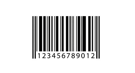 A minimal barcode design representing product identification and inventory system management for