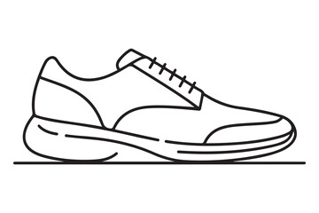 man shoe icon illustration isolated vector sign symbol. one line Icon drawing with white background