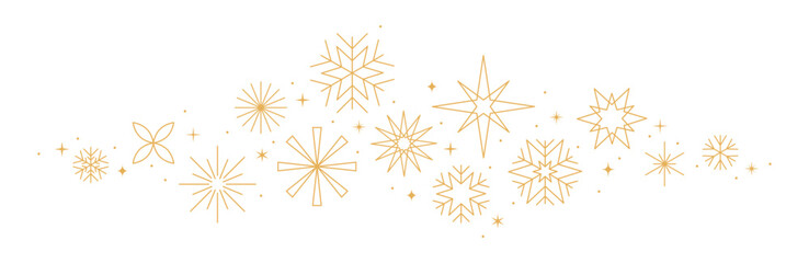 Christmas Border (Gold Decorations Pattern, Holidays Banner) 1