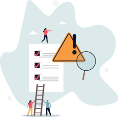 Risk assessment and safety checklist business evaluation.life and employment of people.