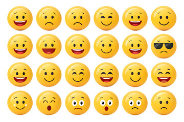 Naklejka premium 35 Fun and Lively Emoji Icons