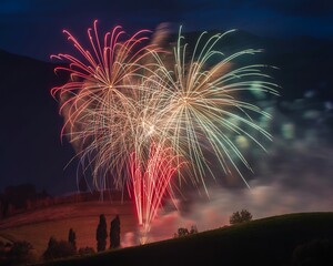 fireworks over the river