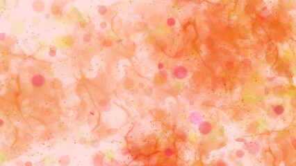 Warm Orange Abstract Watercolor Texture Background.
