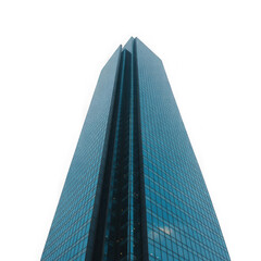 Low Angle View of Modern Glass Skyscrapers in a City