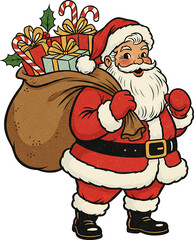 santa claus with gifts