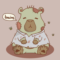 Capybara Zombie JPEG
