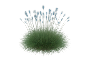 Green fuzzy spherical object with glowing white tendrils emanating upwards isolated on transparent background