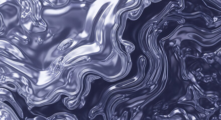 Obraz premium An abstract background of swirling viscous liquid with a shiny, reflective purple metallic texture