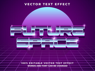 Retro Futuristic editable vector text effect