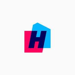 Obraz premium letter h house home mortgage real estate living logo vector icon illustration