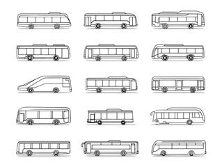 Bus in Motion Line Art Speed