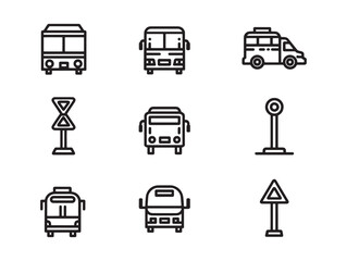Bus Lane Line Art City Road Design