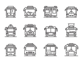 Bus Navigation Line Art Modern City Travel