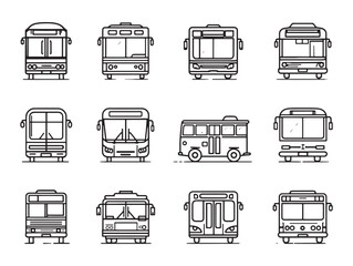 Bus Schedule Line Art City Trips